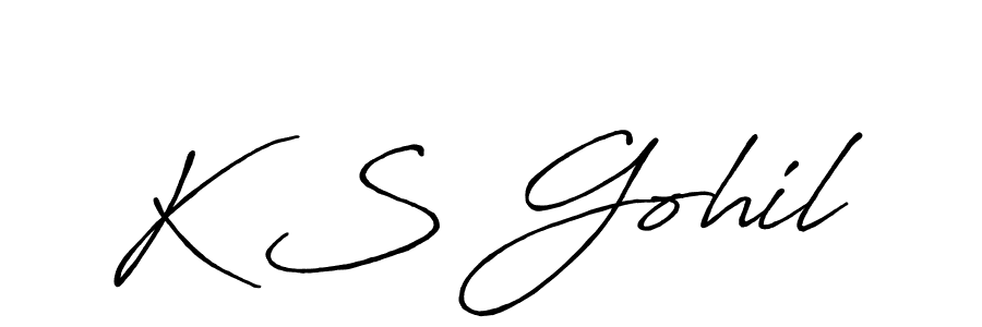 It looks lik you need a new signature style for name K S Gohil. Design unique handwritten (Antro_Vectra_Bolder) signature with our free signature maker in just a few clicks. K S Gohil signature style 7 images and pictures png