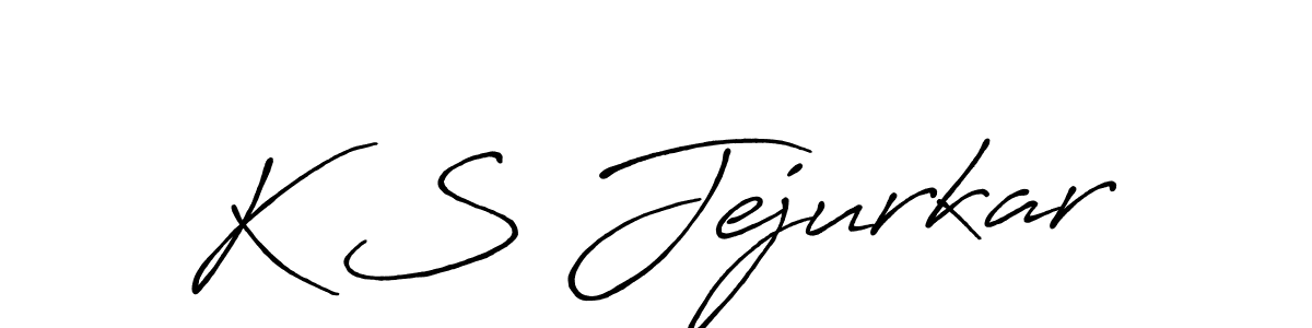Make a beautiful signature design for name K S Jejurkar. With this signature (Antro_Vectra_Bolder) style, you can create a handwritten signature for free. K S Jejurkar signature style 7 images and pictures png