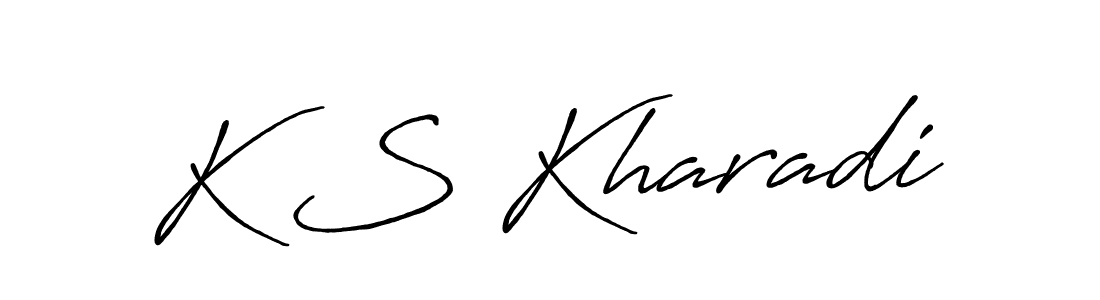 You should practise on your own different ways (Antro_Vectra_Bolder) to write your name (K S Kharadi) in signature. don't let someone else do it for you. K S Kharadi signature style 7 images and pictures png