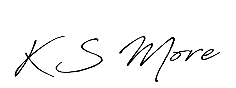 Also we have K S More name is the best signature style. Create professional handwritten signature collection using Antro_Vectra_Bolder autograph style. K S More signature style 7 images and pictures png