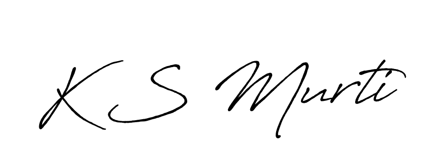 How to make K S Murti name signature. Use Antro_Vectra_Bolder style for creating short signs online. This is the latest handwritten sign. K S Murti signature style 7 images and pictures png