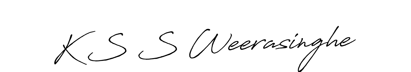 How to make K S S Weerasinghe signature? Antro_Vectra_Bolder is a professional autograph style. Create handwritten signature for K S S Weerasinghe name. K S S Weerasinghe signature style 7 images and pictures png