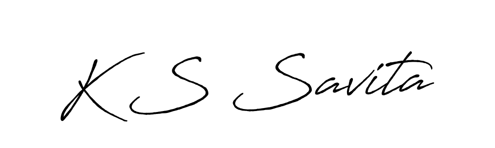 The best way (Antro_Vectra_Bolder) to make a short signature is to pick only two or three words in your name. The name K S Savita include a total of six letters. For converting this name. K S Savita signature style 7 images and pictures png