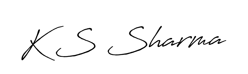 Antro_Vectra_Bolder is a professional signature style that is perfect for those who want to add a touch of class to their signature. It is also a great choice for those who want to make their signature more unique. Get K S Sharma name to fancy signature for free. K S Sharma signature style 7 images and pictures png