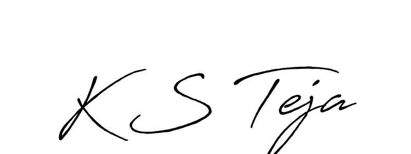 It looks lik you need a new signature style for name K S Teja. Design unique handwritten (Antro_Vectra_Bolder) signature with our free signature maker in just a few clicks. K S Teja signature style 7 images and pictures png