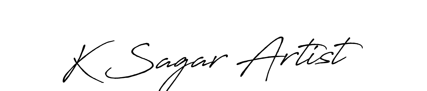 Design your own signature with our free online signature maker. With this signature software, you can create a handwritten (Antro_Vectra_Bolder) signature for name K Sagar Artist. K Sagar Artist signature style 7 images and pictures png