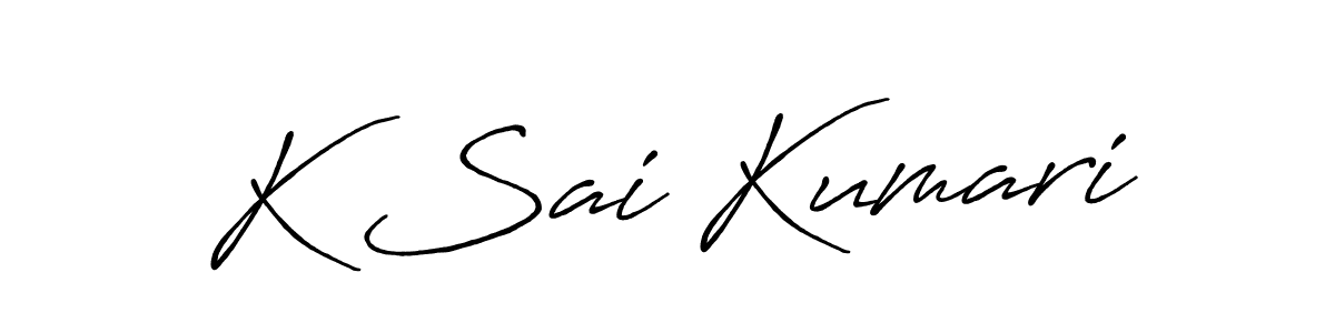 Also we have K Sai Kumari name is the best signature style. Create professional handwritten signature collection using Antro_Vectra_Bolder autograph style. K Sai Kumari signature style 7 images and pictures png