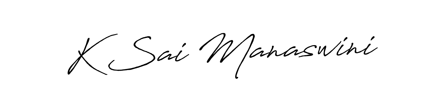 Also You can easily find your signature by using the search form. We will create K Sai Manaswini name handwritten signature images for you free of cost using Antro_Vectra_Bolder sign style. K Sai Manaswini signature style 7 images and pictures png