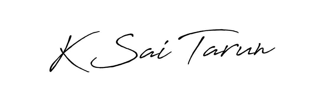 if you are searching for the best signature style for your name K Sai Tarun. so please give up your signature search. here we have designed multiple signature styles  using Antro_Vectra_Bolder. K Sai Tarun signature style 7 images and pictures png