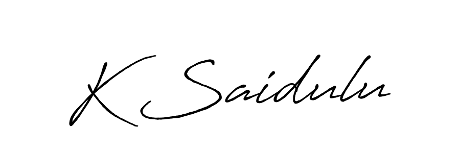 K Saidulu stylish signature style. Best Handwritten Sign (Antro_Vectra_Bolder) for my name. Handwritten Signature Collection Ideas for my name K Saidulu. K Saidulu signature style 7 images and pictures png