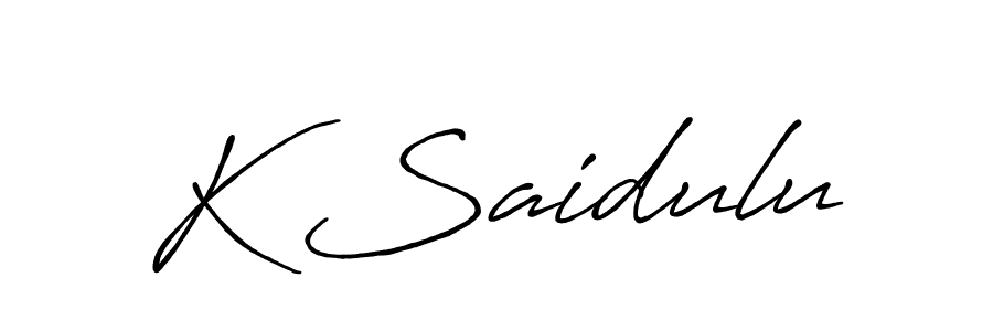 K Saidulu stylish signature style. Best Handwritten Sign (Antro_Vectra_Bolder) for my name. Handwritten Signature Collection Ideas for my name K Saidulu. K Saidulu signature style 7 images and pictures png