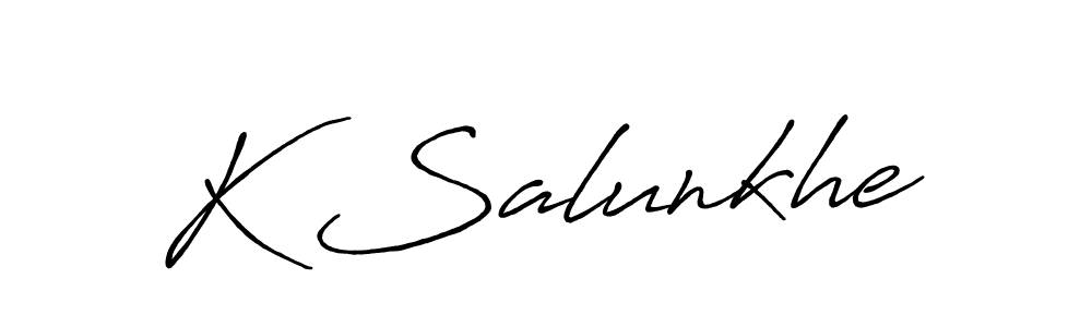 How to make K Salunkhe signature? Antro_Vectra_Bolder is a professional autograph style. Create handwritten signature for K Salunkhe name. K Salunkhe signature style 7 images and pictures png