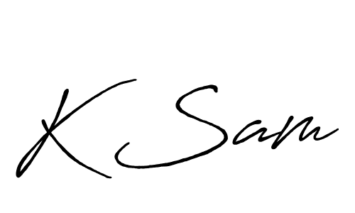 Best and Professional Signature Style for K Sam. Antro_Vectra_Bolder Best Signature Style Collection. K Sam signature style 7 images and pictures png