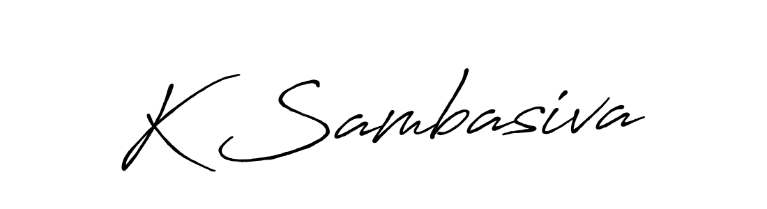 if you are searching for the best signature style for your name K Sambasiva. so please give up your signature search. here we have designed multiple signature styles  using Antro_Vectra_Bolder. K Sambasiva signature style 7 images and pictures png