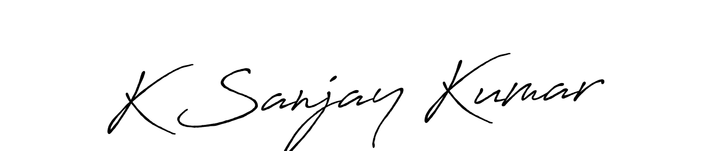 Antro_Vectra_Bolder is a professional signature style that is perfect for those who want to add a touch of class to their signature. It is also a great choice for those who want to make their signature more unique. Get K Sanjay Kumar name to fancy signature for free. K Sanjay Kumar signature style 7 images and pictures png