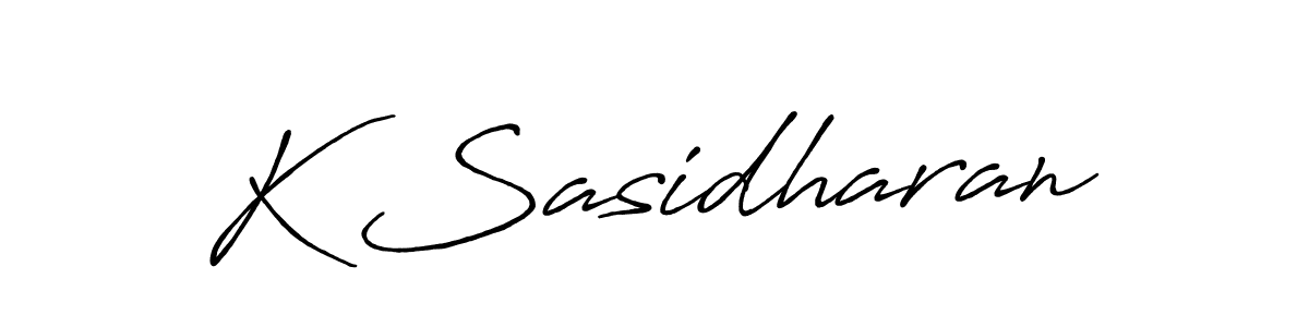 How to make K Sasidharan name signature. Use Antro_Vectra_Bolder style for creating short signs online. This is the latest handwritten sign. K Sasidharan signature style 7 images and pictures png