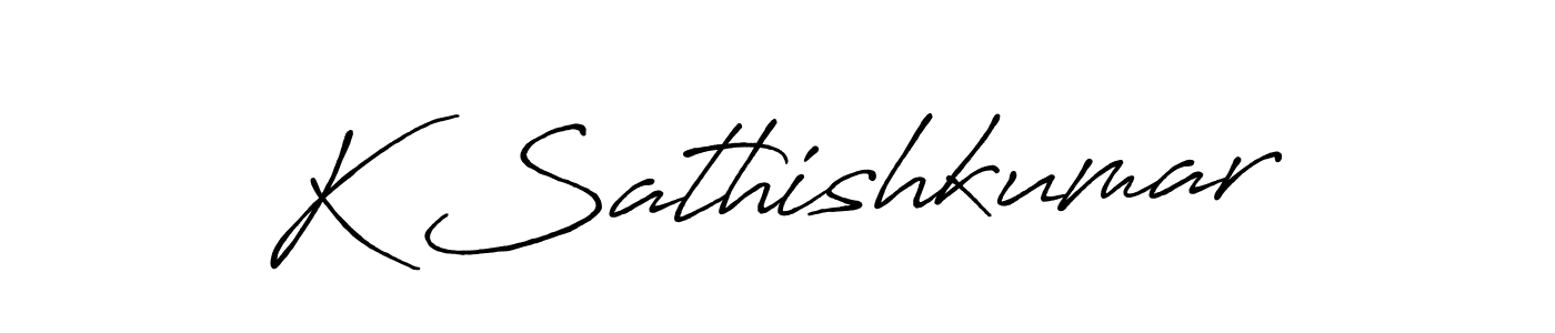 Create a beautiful signature design for name K Sathishkumar. With this signature (Antro_Vectra_Bolder) fonts, you can make a handwritten signature for free. K Sathishkumar signature style 7 images and pictures png