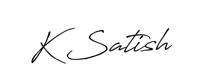 Antro_Vectra_Bolder is a professional signature style that is perfect for those who want to add a touch of class to their signature. It is also a great choice for those who want to make their signature more unique. Get K Satish name to fancy signature for free. K Satish signature style 7 images and pictures png