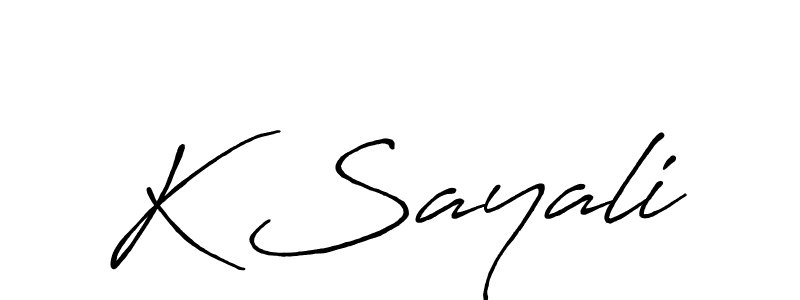 This is the best signature style for the K Sayali name. Also you like these signature font (Antro_Vectra_Bolder). Mix name signature. K Sayali signature style 7 images and pictures png