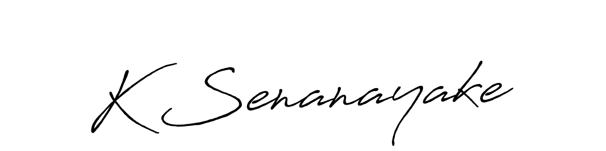 K Senanayake stylish signature style. Best Handwritten Sign (Antro_Vectra_Bolder) for my name. Handwritten Signature Collection Ideas for my name K Senanayake. K Senanayake signature style 7 images and pictures png