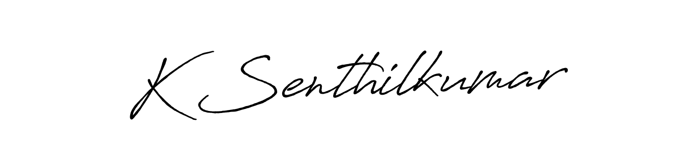 Make a beautiful signature design for name K Senthilkumar. With this signature (Antro_Vectra_Bolder) style, you can create a handwritten signature for free. K Senthilkumar signature style 7 images and pictures png
