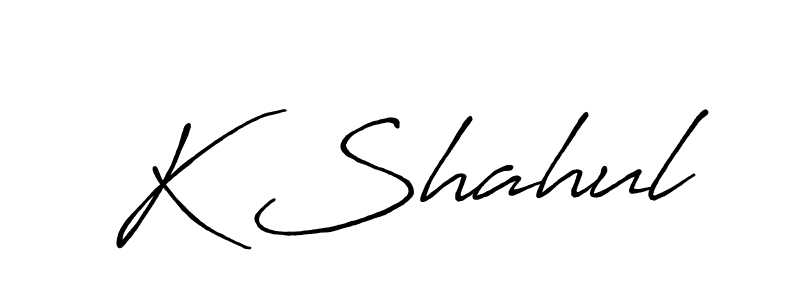 K Shahul stylish signature style. Best Handwritten Sign (Antro_Vectra_Bolder) for my name. Handwritten Signature Collection Ideas for my name K Shahul. K Shahul signature style 7 images and pictures png
