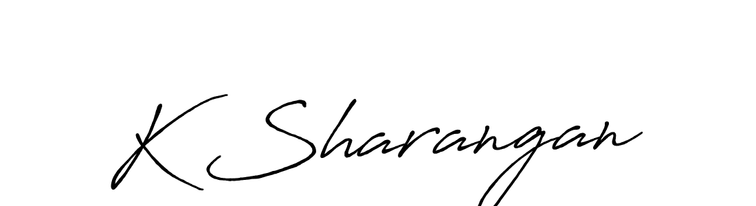 You should practise on your own different ways (Antro_Vectra_Bolder) to write your name (K Sharangan) in signature. don't let someone else do it for you. K Sharangan signature style 7 images and pictures png