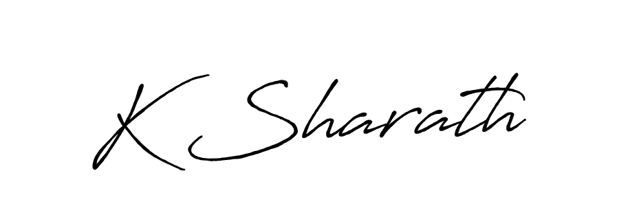 Make a beautiful signature design for name K Sharath. With this signature (Antro_Vectra_Bolder) style, you can create a handwritten signature for free. K Sharath signature style 7 images and pictures png