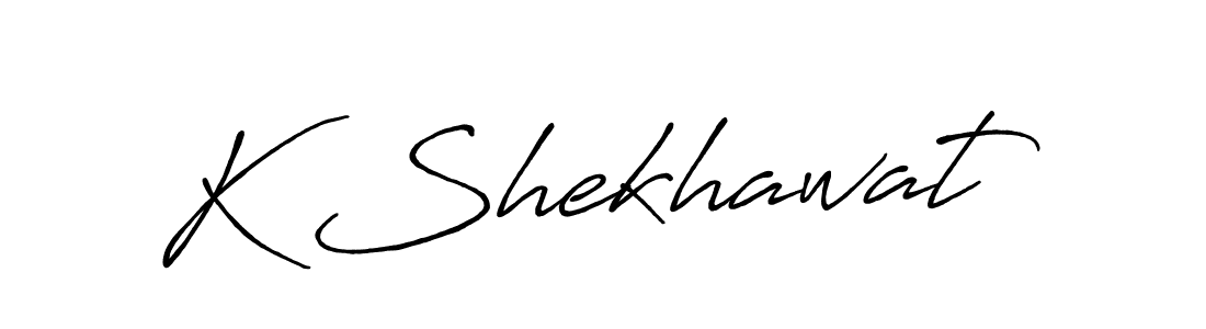 if you are searching for the best signature style for your name K Shekhawat. so please give up your signature search. here we have designed multiple signature styles  using Antro_Vectra_Bolder. K Shekhawat signature style 7 images and pictures png