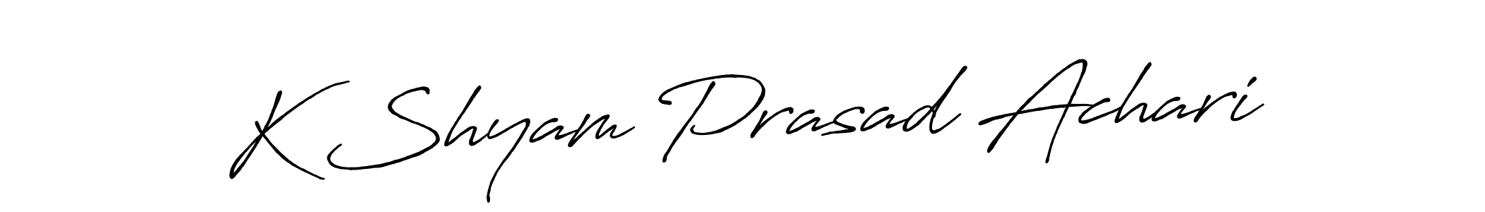 if you are searching for the best signature style for your name K Shyam Prasad Achari. so please give up your signature search. here we have designed multiple signature styles  using Antro_Vectra_Bolder. K Shyam Prasad Achari signature style 7 images and pictures png