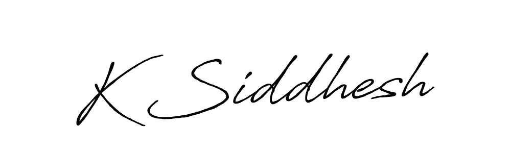 Design your own signature with our free online signature maker. With this signature software, you can create a handwritten (Antro_Vectra_Bolder) signature for name K Siddhesh. K Siddhesh signature style 7 images and pictures png