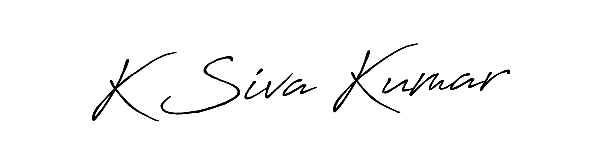 Make a beautiful signature design for name K Siva Kumar. With this signature (Antro_Vectra_Bolder) style, you can create a handwritten signature for free. K Siva Kumar signature style 7 images and pictures png