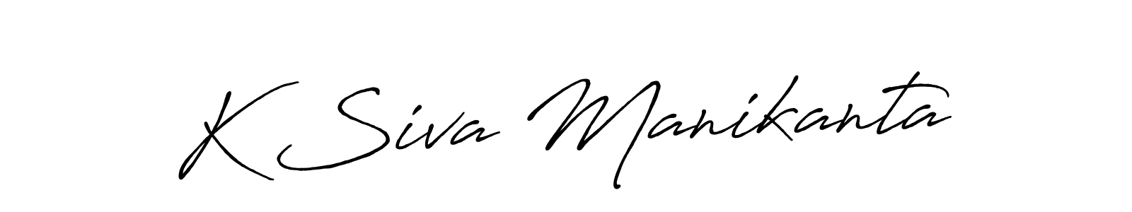 Antro_Vectra_Bolder is a professional signature style that is perfect for those who want to add a touch of class to their signature. It is also a great choice for those who want to make their signature more unique. Get K Siva Manikanta name to fancy signature for free. K Siva Manikanta signature style 7 images and pictures png