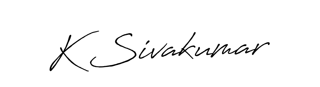 Create a beautiful signature design for name K Sivakumar. With this signature (Antro_Vectra_Bolder) fonts, you can make a handwritten signature for free. K Sivakumar signature style 7 images and pictures png