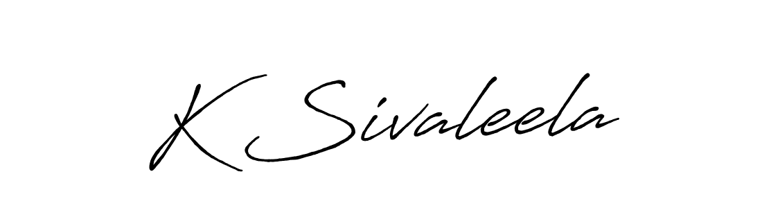 Create a beautiful signature design for name K Sivaleela. With this signature (Antro_Vectra_Bolder) fonts, you can make a handwritten signature for free. K Sivaleela signature style 7 images and pictures png