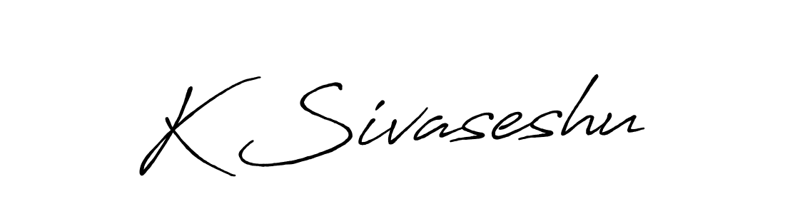 Create a beautiful signature design for name K Sivaseshu. With this signature (Antro_Vectra_Bolder) fonts, you can make a handwritten signature for free. K Sivaseshu signature style 7 images and pictures png