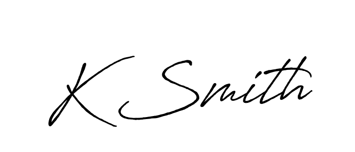How to make K Smith name signature. Use Antro_Vectra_Bolder style for creating short signs online. This is the latest handwritten sign. K Smith signature style 7 images and pictures png