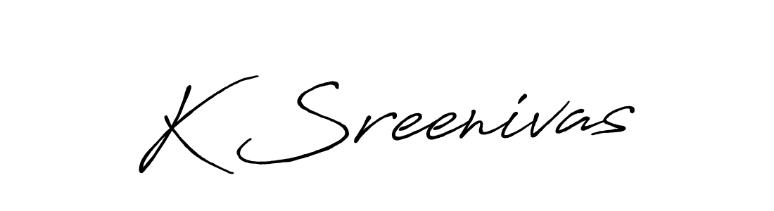 Also we have K Sreenivas name is the best signature style. Create professional handwritten signature collection using Antro_Vectra_Bolder autograph style. K Sreenivas signature style 7 images and pictures png