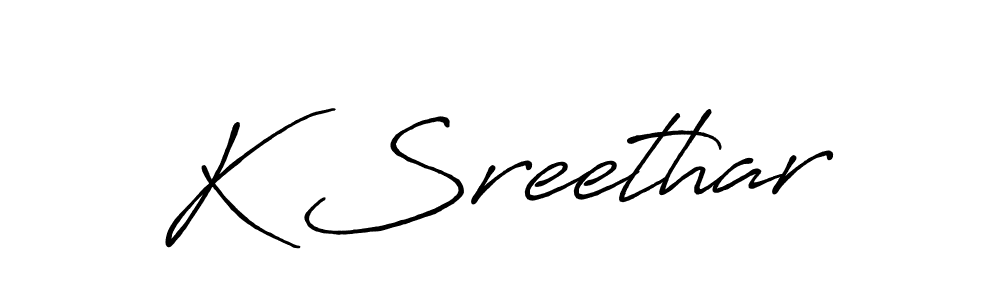 Make a beautiful signature design for name K Sreethar. With this signature (Antro_Vectra_Bolder) style, you can create a handwritten signature for free. K Sreethar signature style 7 images and pictures png