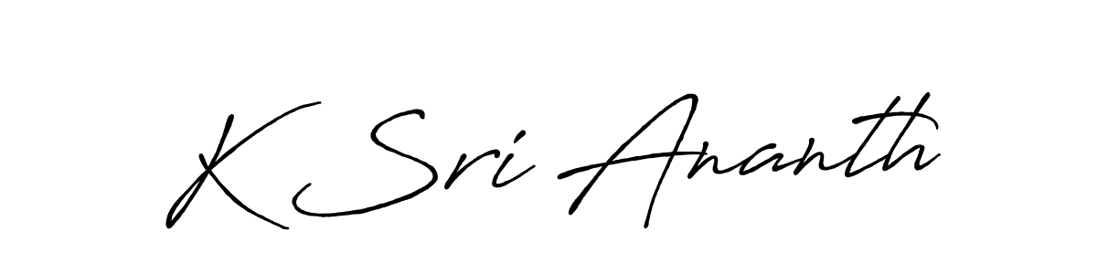 Design your own signature with our free online signature maker. With this signature software, you can create a handwritten (Antro_Vectra_Bolder) signature for name K Sri Ananth. K Sri Ananth signature style 7 images and pictures png