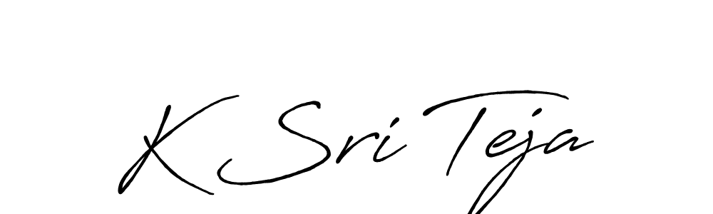 It looks lik you need a new signature style for name K Sri Teja. Design unique handwritten (Antro_Vectra_Bolder) signature with our free signature maker in just a few clicks. K Sri Teja signature style 7 images and pictures png