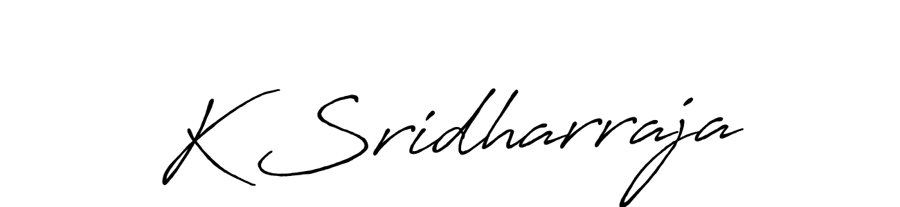 How to make K Sridharraja name signature. Use Antro_Vectra_Bolder style for creating short signs online. This is the latest handwritten sign. K Sridharraja signature style 7 images and pictures png