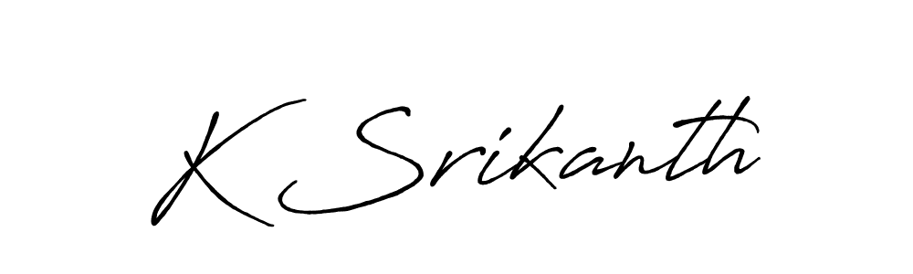 Also we have K Srikanth name is the best signature style. Create professional handwritten signature collection using Antro_Vectra_Bolder autograph style. K Srikanth signature style 7 images and pictures png