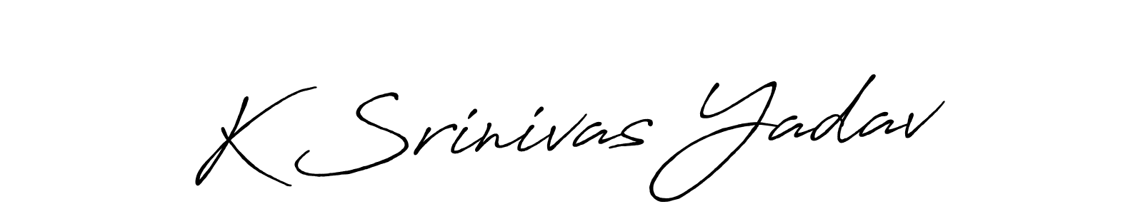 How to make K Srinivas Yadav signature? Antro_Vectra_Bolder is a professional autograph style. Create handwritten signature for K Srinivas Yadav name. K Srinivas Yadav signature style 7 images and pictures png