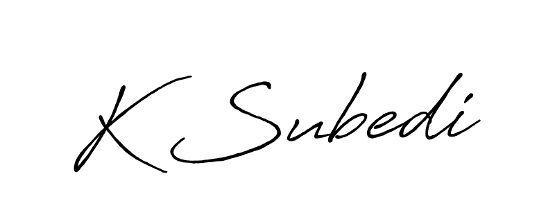 Similarly Antro_Vectra_Bolder is the best handwritten signature design. Signature creator online .You can use it as an online autograph creator for name K Subedi. K Subedi signature style 7 images and pictures png