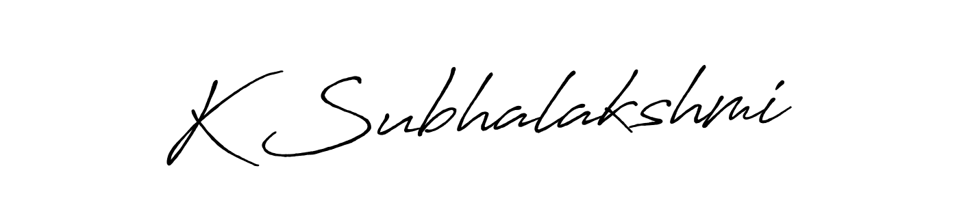 How to Draw K Subhalakshmi signature style? Antro_Vectra_Bolder is a latest design signature styles for name K Subhalakshmi. K Subhalakshmi signature style 7 images and pictures png