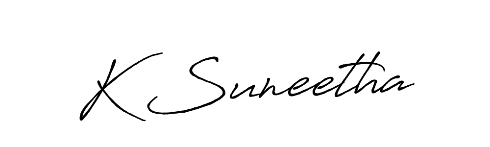 Make a short K Suneetha signature style. Manage your documents anywhere anytime using Antro_Vectra_Bolder. Create and add eSignatures, submit forms, share and send files easily. K Suneetha signature style 7 images and pictures png