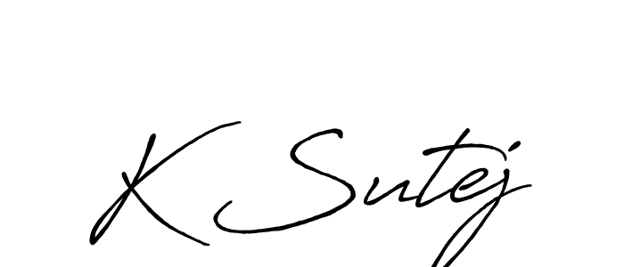 Make a beautiful signature design for name K Sutej. Use this online signature maker to create a handwritten signature for free. K Sutej signature style 7 images and pictures png