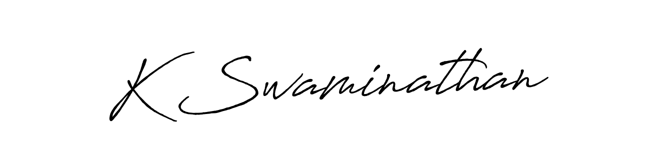 Make a beautiful signature design for name K Swaminathan. Use this online signature maker to create a handwritten signature for free. K Swaminathan signature style 7 images and pictures png