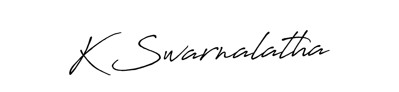 The best way (Antro_Vectra_Bolder) to make a short signature is to pick only two or three words in your name. The name K Swarnalatha include a total of six letters. For converting this name. K Swarnalatha signature style 7 images and pictures png